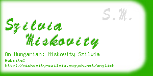 szilvia miskovity business card